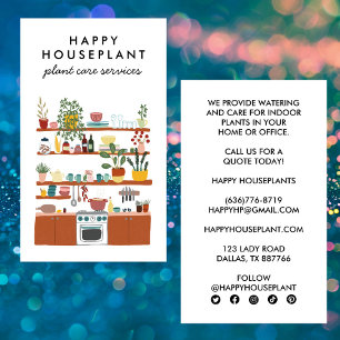 Plant Sitter Houseplant Plant Watering Housesttin Visitkort