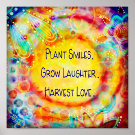 Plant Smiles Cheerful inspirational Poster