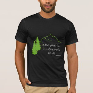 Plant Träd Quote Thomas Fuller Coola Black T-Shirt