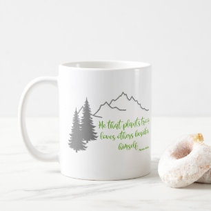Plant Träd Quote Thomas Fuller, Graphic Kaffemugg