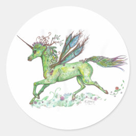 Plant Unicorn Sticker Runt Klistermärke