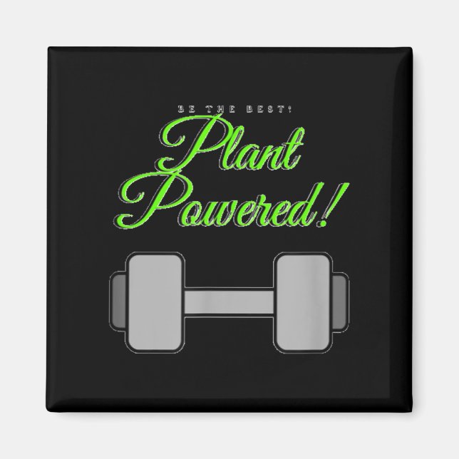Plant Wered Gym Motivation Vegetarian  Magnet (Framsidan)