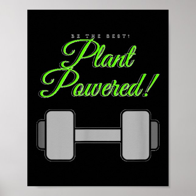 Plant Wered Gym Motivation Vegetarian  Poster (Framsidan)