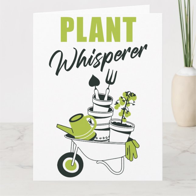 Plant Whisperer - Funny Cute Gardener & Plant Tack Kort (Framsida)