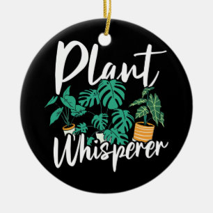 Plant Whisperer Funny Hobby Gardener Julgransprydnad Keramik