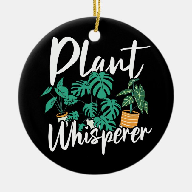 Plant Whisperer Funny Hobby  Gardener Julgransprydnad Keramik (Framsidan)