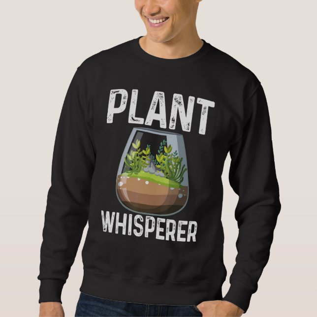 Plant Whisperer Funny Hobby  Vegan Vegeta Lång Ärmad Tröja (Framsida)