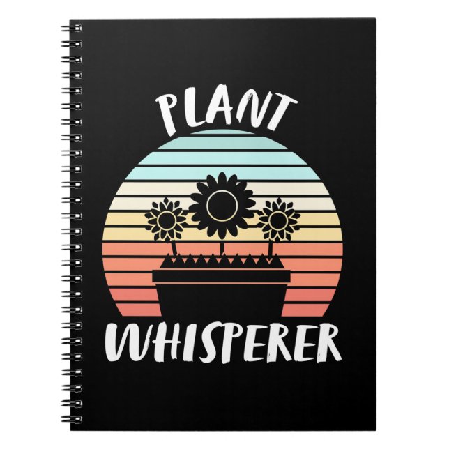 Plant Whisperer Retro-Vintage Anteckningsbok (Framsidan)