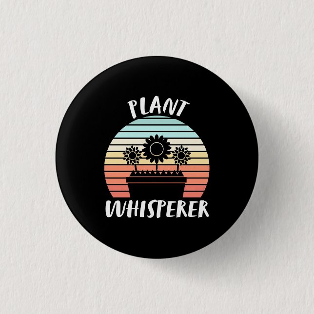 Plant Whisperer Retro-Vintage Knapp (Framsida)