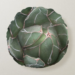 Plantans, borstad, runddroppskudde av polyester rund kudde