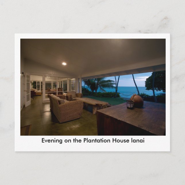 Plantation House Lanai Vykort (Framsida)