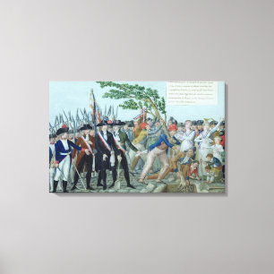 Plantera av ett träd av frihet, c.1789 canvastryck