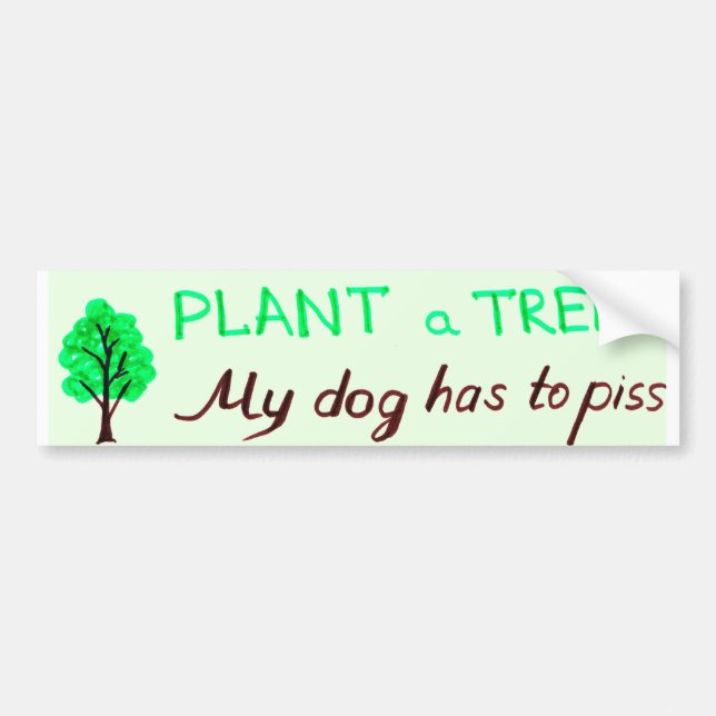 Plantera ett träd för min hundbildekal bildekal (Framsidan)
