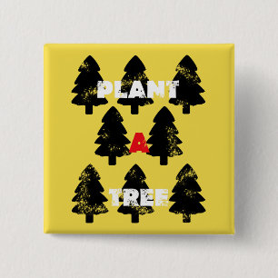 Plantera ett träd fyrkantig knapp