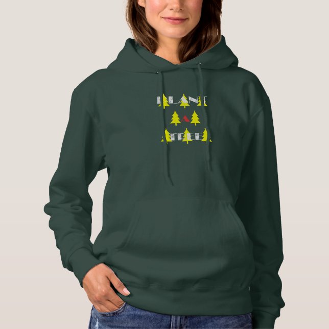 Plantera ett träd Gula ädelgransträd Hoodie Tee Shirt (Framsida)