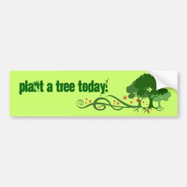 Plantera ett träd i dag! bildekal (Framsidan)