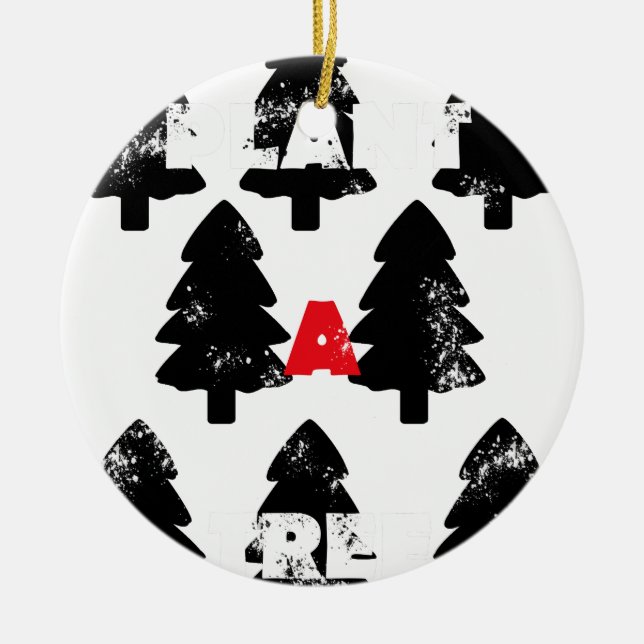 Plantera ett träd Mönster Julgransprydnad Keramik (Framsidan)
