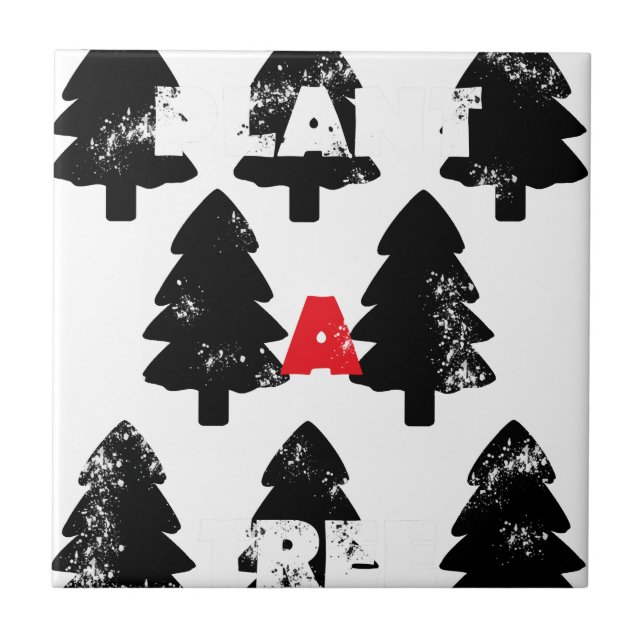 Plantera ett träd Mönster Kakelplatta (Framsidan)