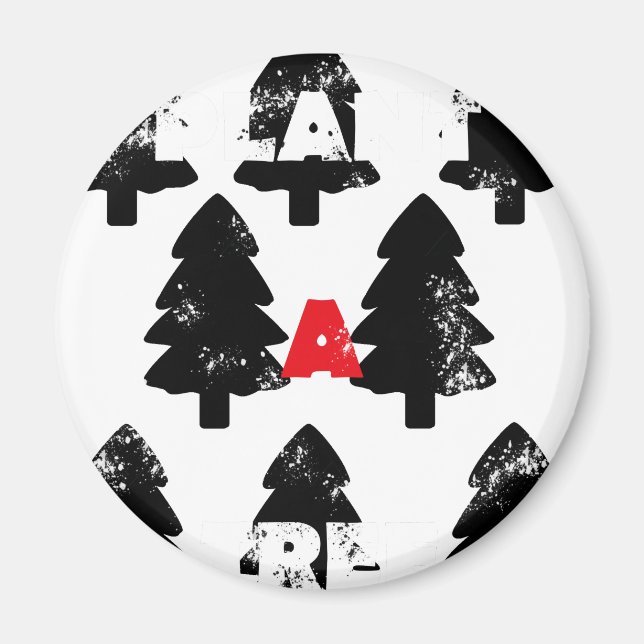 Plantera ett träd Mönster Magnet (Framsidan)