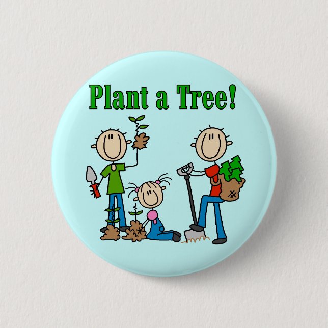 Plantera ett träd T-shirts och presenter Knapp (Framsida)