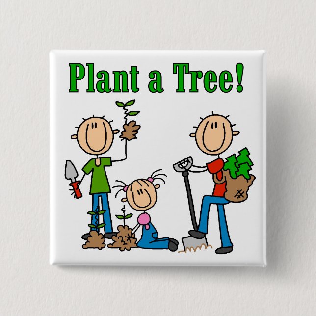 Plantera ett träd T-shirts och presenter Knapp (Framsida)