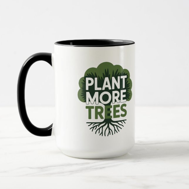Plantera Fler Träd Ekologisk Miljöaktivism Mugg (Vänster)
