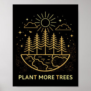 Plantera Fler Träd Jordens Dag Natur Miljö Poster