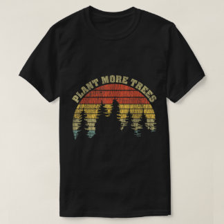 Plantera Fler Träd Retro Skogskonst T Shirt