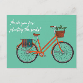 Plantera fröet Orange cykel Vykort