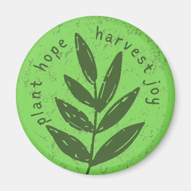 Plantera hopp skörda glädje Magnet (Framsidan)