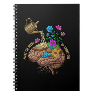Plantera Kunskapens Frön   Inspirerande Hjärna Anteckningsbok