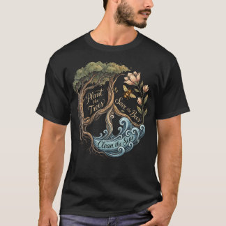 Plantera Träden Rädda Bina Fredstecken Jorden T Shirt