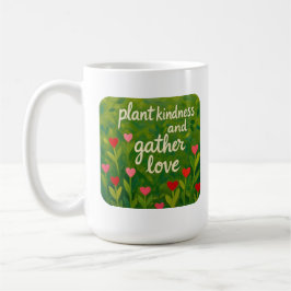 Plantera vänlighet och samla kärlek VAR VÄNLIG trä Kaffemugg