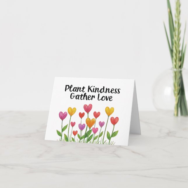 Plantera Vänlighet Samla Kärlek Alla Hjärtans Dag  Tack Kort (Framsida)