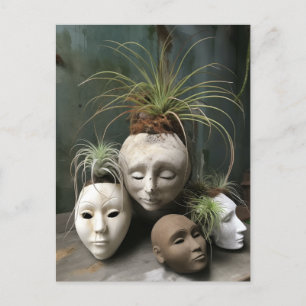 Planterare för Creepy Head Vykort