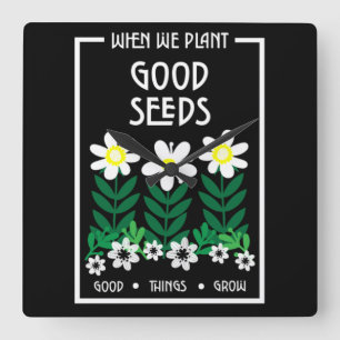 Plantering av Bra Motivation Seeds Fyrkantig Klocka