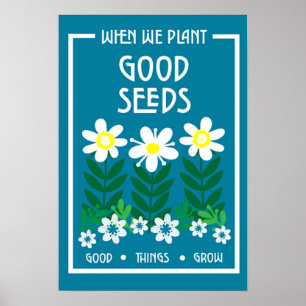Plantering av Bra Motivation Seeds Poster