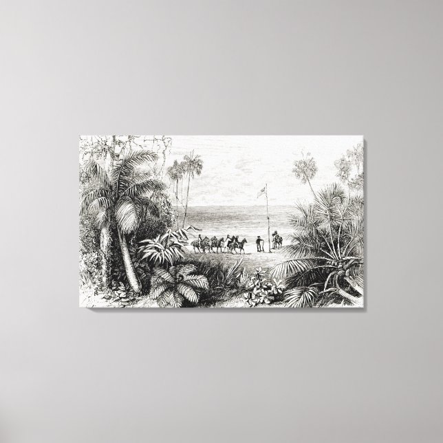 Plantering av Flagga Canvastryck (Framsida)