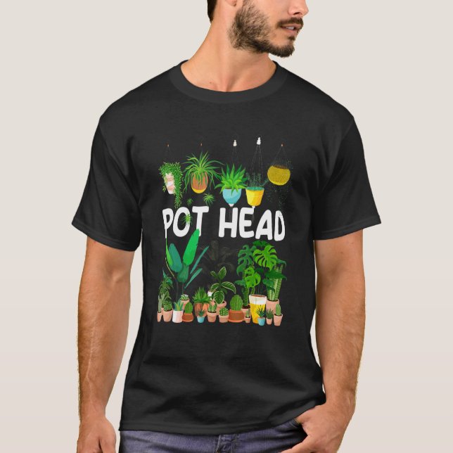 Planterplanta med rothuvud för blommor utomhus t shirt (Framsida)
