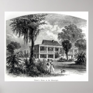 Planters hus på Mississippi Poster