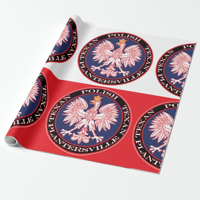 Plantersville Round Poland Texan Presentpapper (Utrullad)