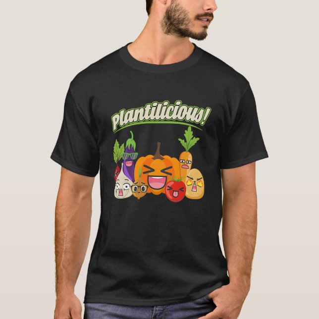Plantilicious Vegetables Ironic Hobby Gardening Qu T Shirt (Framsida)