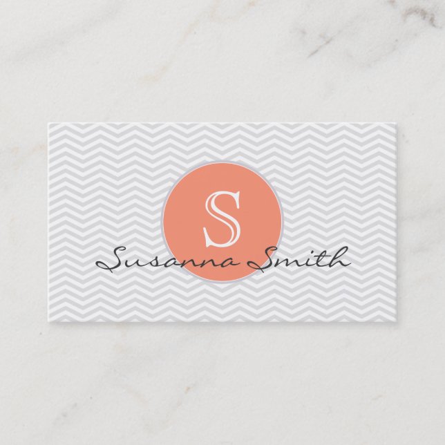 Plantilla de tarjeta elegante monograma visitkort (Framsida)