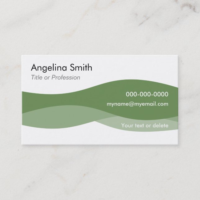 Plantilla Tarjeta de visita ondas de agua B3G Visitkort (Framsida)