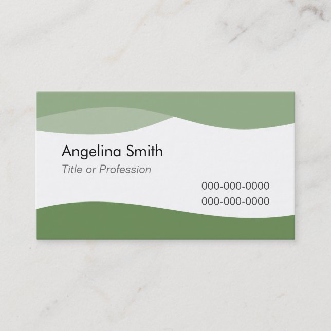 Plantilla Tarjeta de visita ondas de agua E1G Visitkort (Framsida)