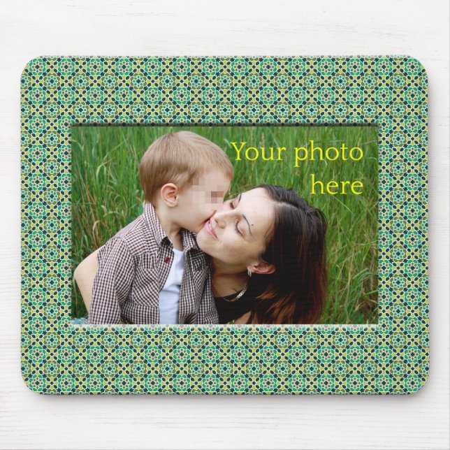 Plantilla Tu imagen aquí y Mosaico de Marruecos Musmatta (Framsidan)