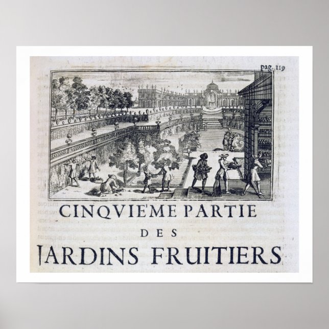 Planting Frukt träd, från Le Parfait Jardinier Poster (Framsidan)