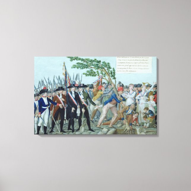 Planting of a Träd of Liberty, 1789 Canvastryck (Framsida)