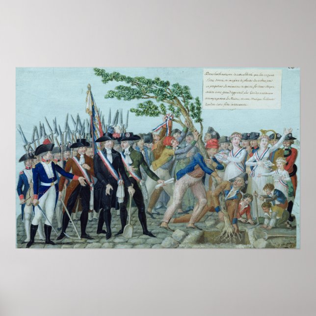 Planting of a Träd of Liberty, 1789 Poster (Framsidan)