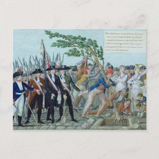 Planting of a Träd of Liberty, 1789 Vykort (Framsida)